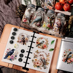 Flowers and Birds UV-DTF Rub-on Stickers