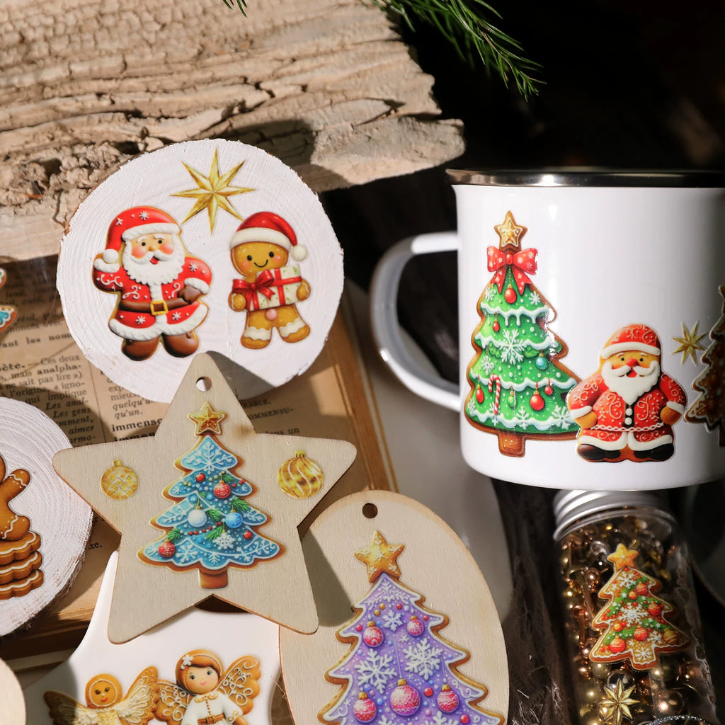 Christmas Gingerbread Man UV-DTF Rub-on Stickers