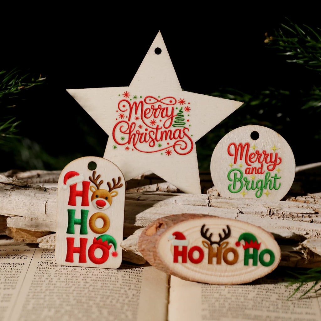 Christmas Embroidery  Quotes UV-DTF Rub-on Stickers
