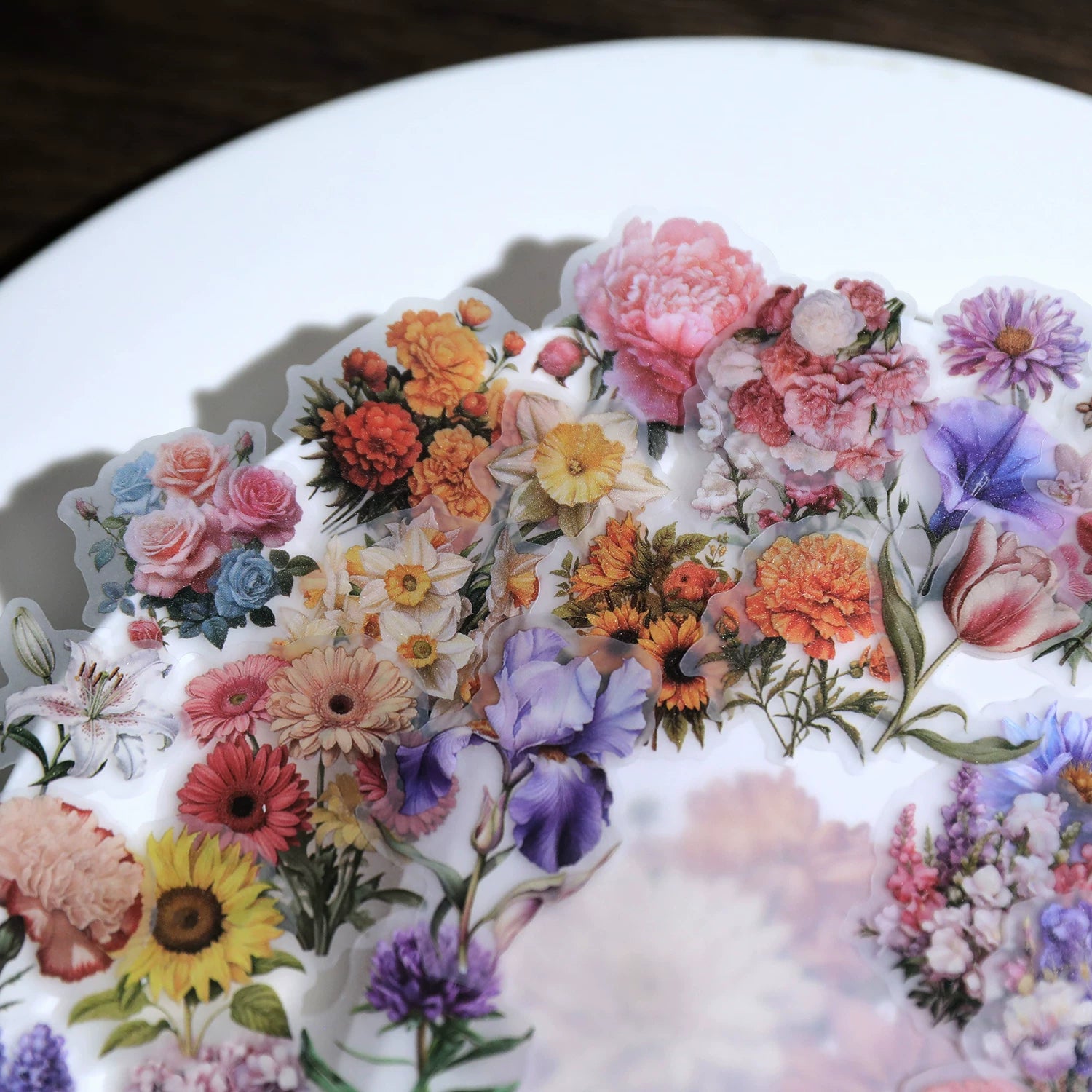 Blooming Flowers Vellum Stickers