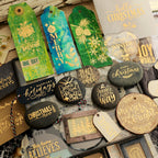 Gold Foil Christmas Rub-on Transfer Stickers