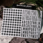 Alphabet and Number UV-DTF Rub-on Stickers