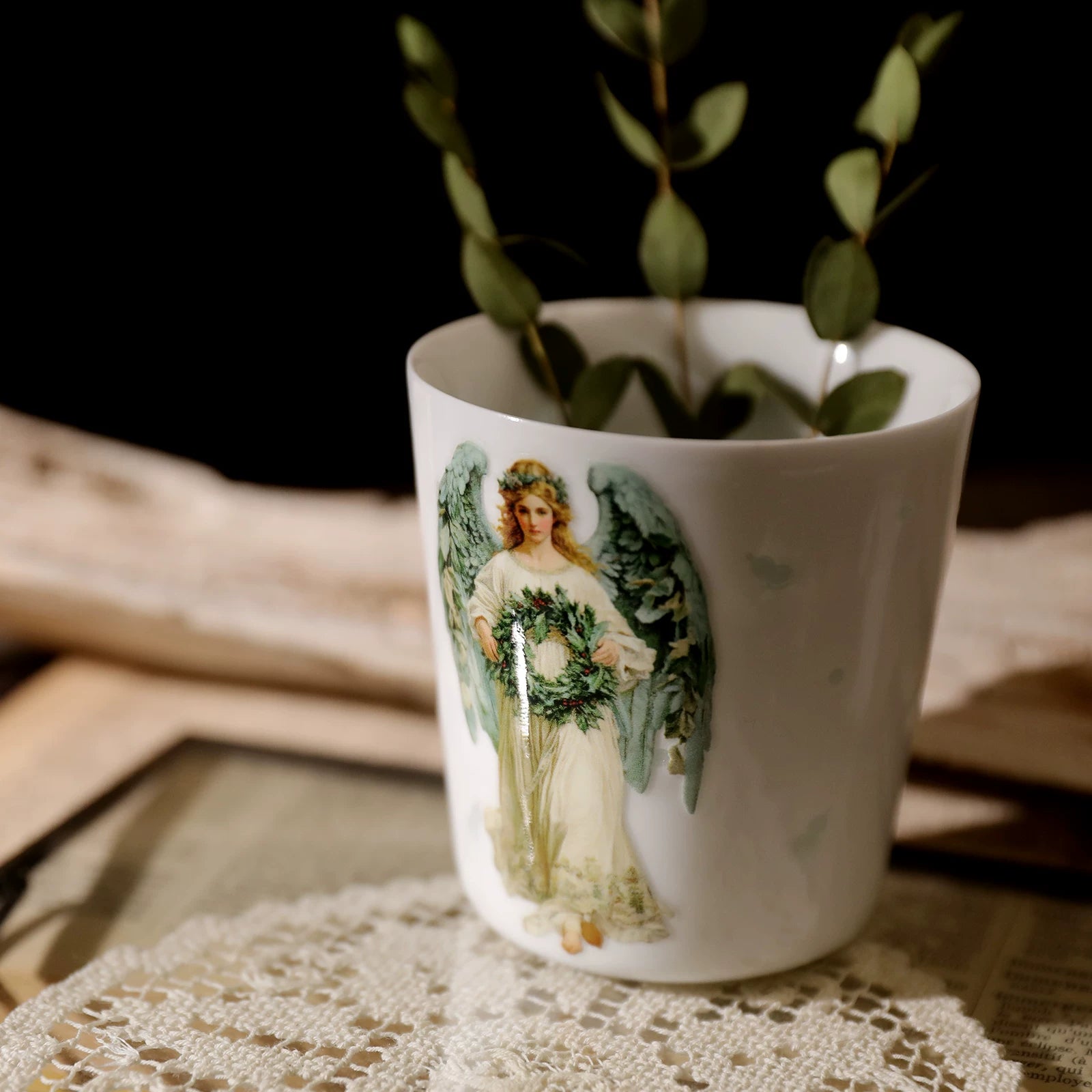Angels UV-DTF Rub-on Stickers - Green Gold