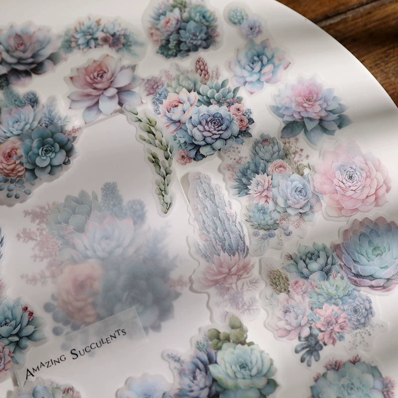 Succulent Vellum Stickers