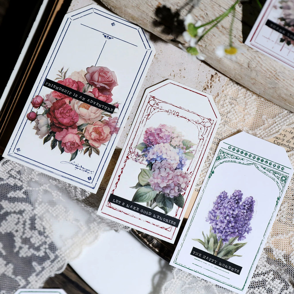 Blooming Flowers Vellum Stickers