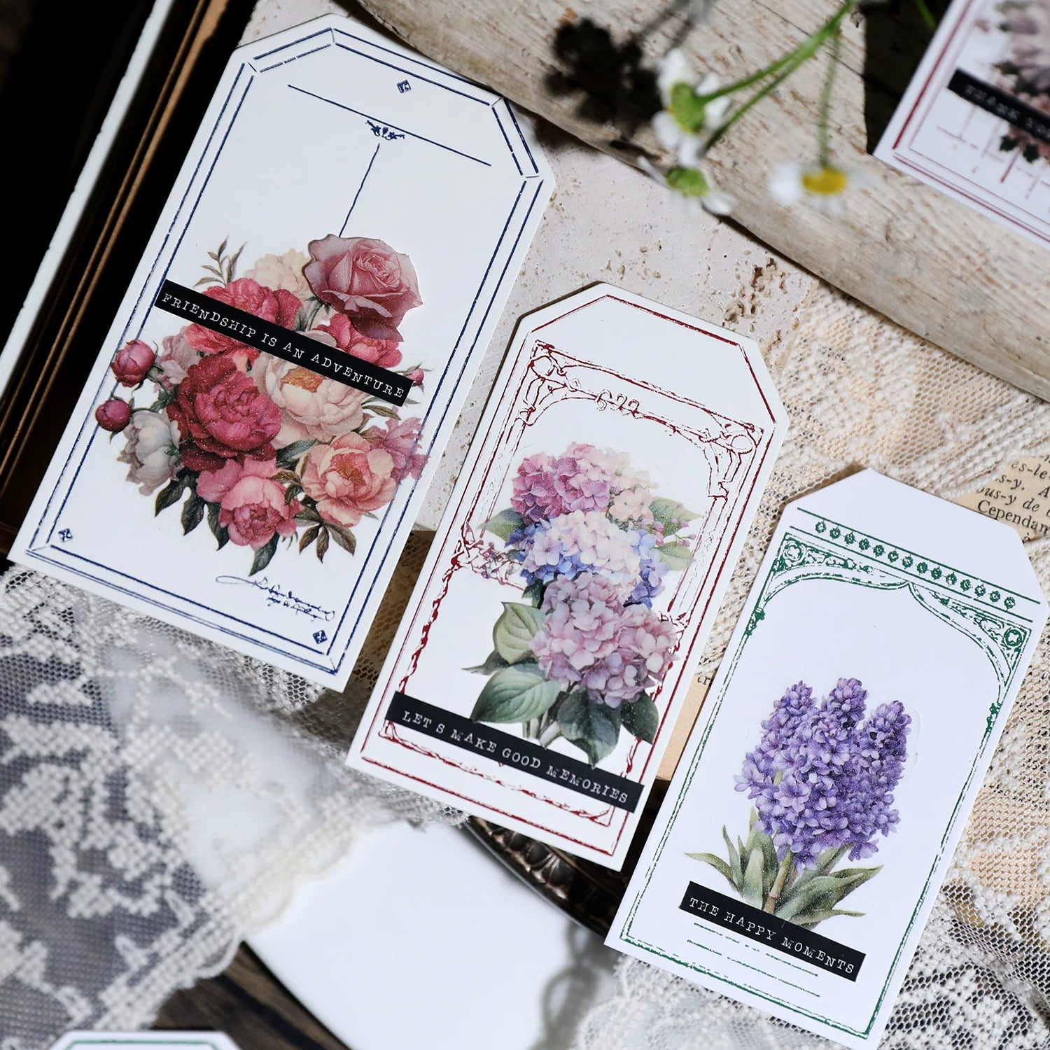 Blooming Flowers Vellum Stickers