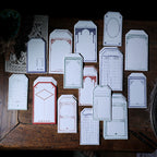 Retro Letterpress Printed Label Tag Cards