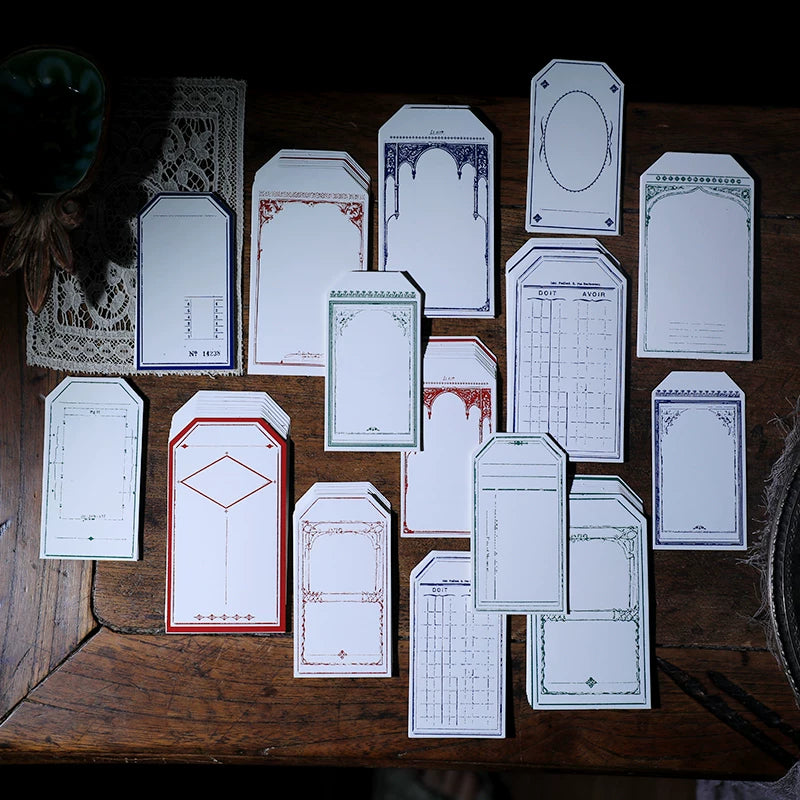 Retro Letterpress Printed Label Tag Cards