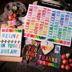 Color Alphabet UV-DTF Rub-on Stickers