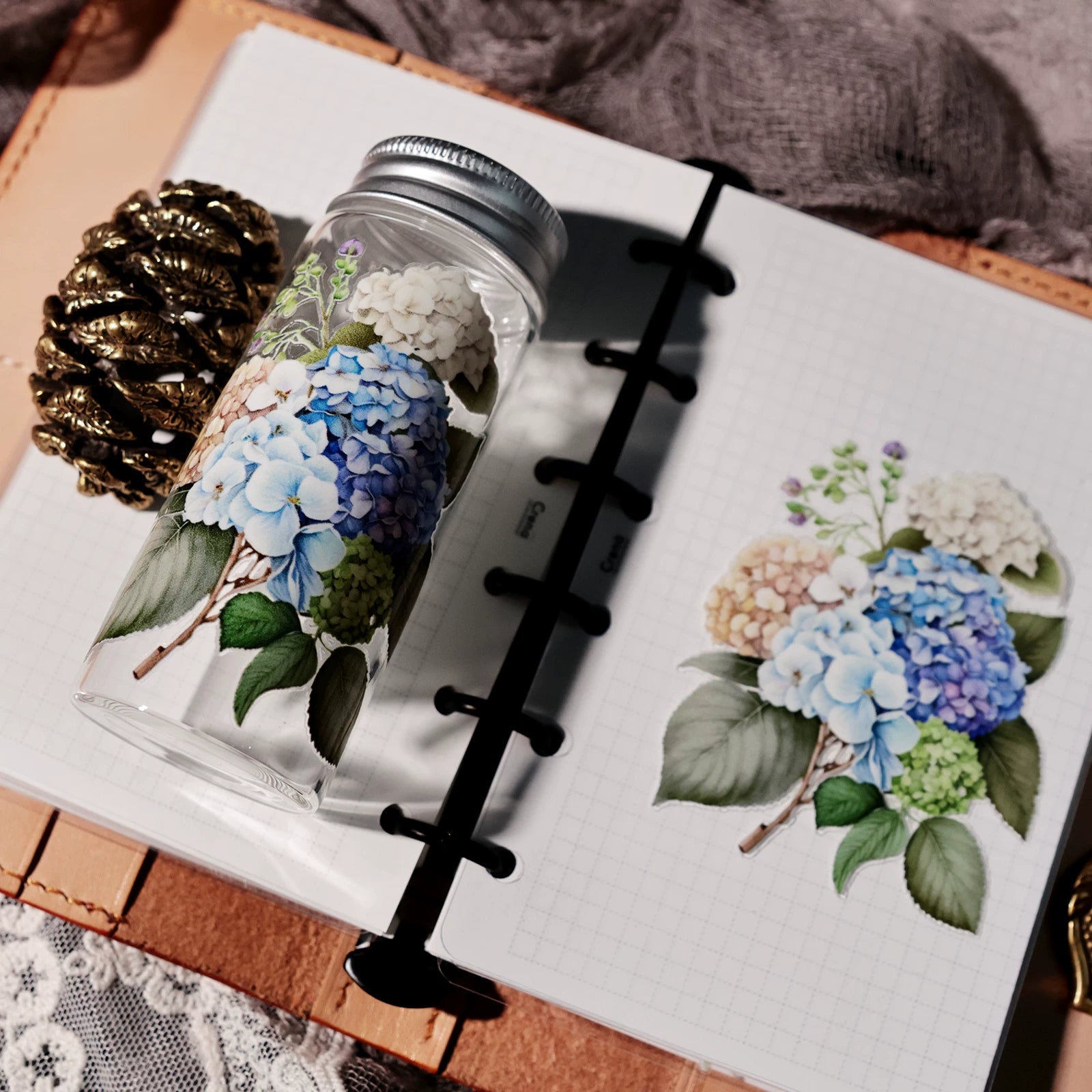 Hydrangea UV-DTF Rub-on Stickers