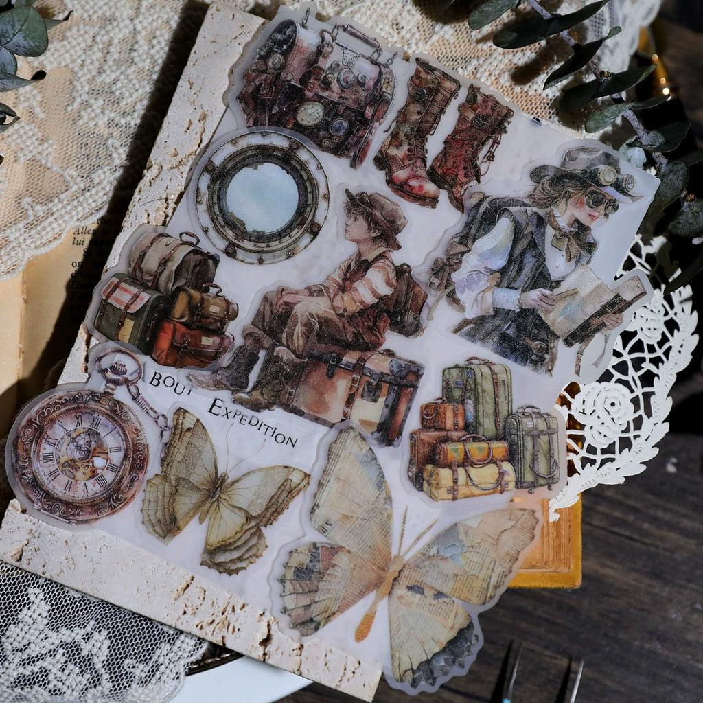 Steam Travel Vellum Stickers