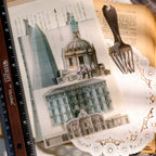 Classical Copperplate Prints Vellum Stickers