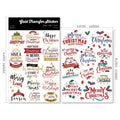 Christmas Color Quotes UV-DTF Rub-on Stickers