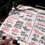 Christmas Black and Red Quotes UV-DTF Rub-on Stickers