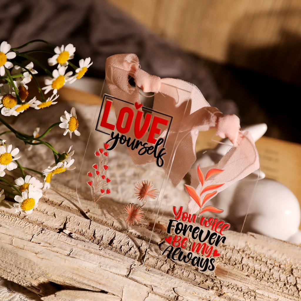 Valentine's Day Phrases UV-DTF Rub-on Stickers