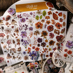 Autumn Dried Flowers Matte Rub-on Transfers