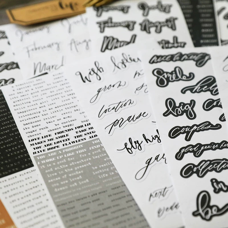 Words and Phrases Strips Self-adhesive Stickers