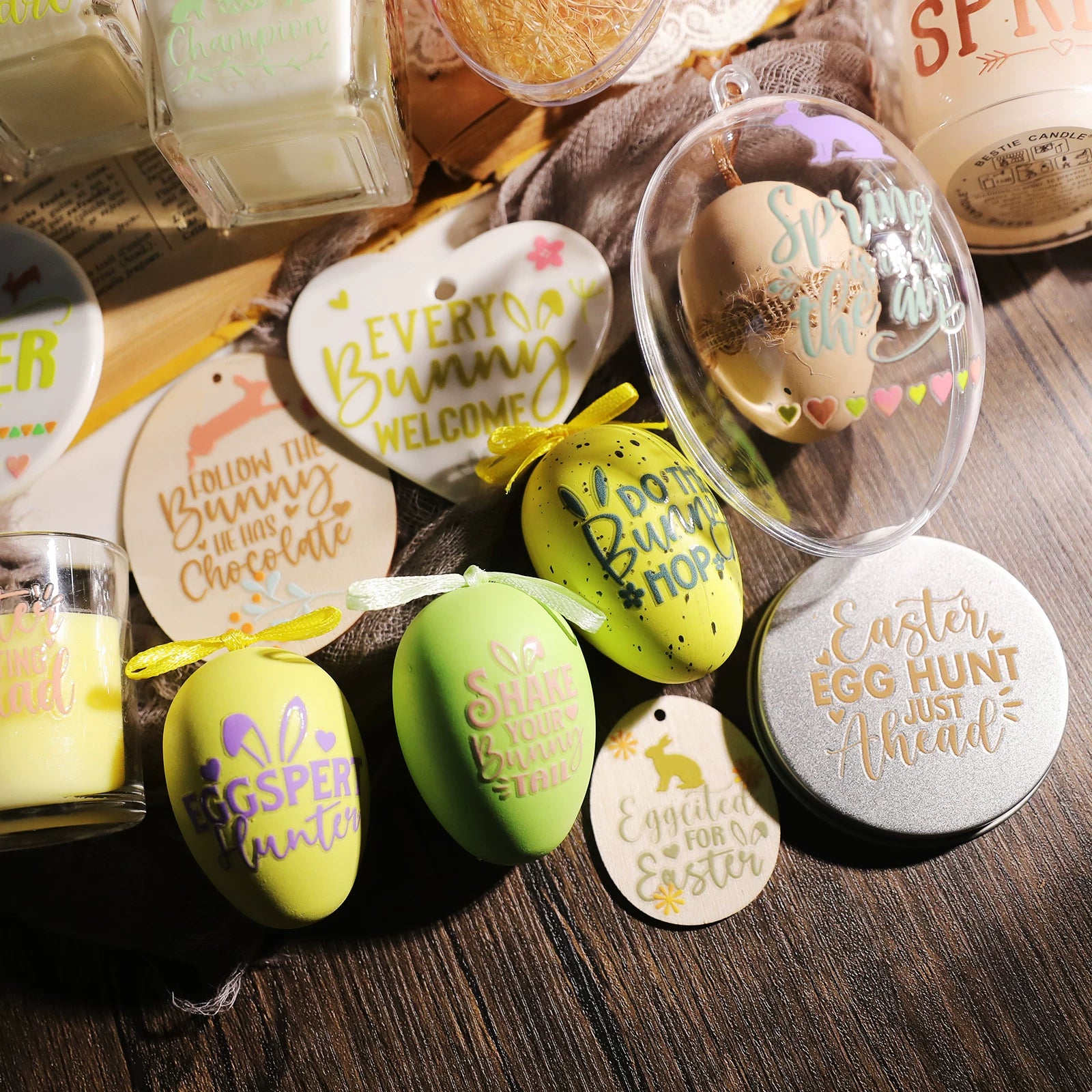 Easter Phrases UV-DTF Rub-on Stickers