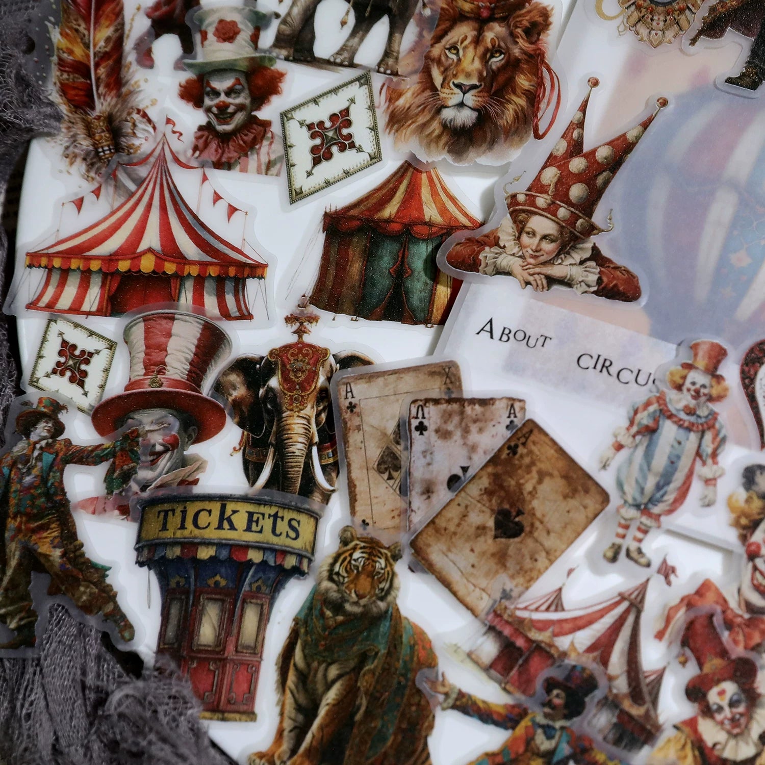 Circus Vellum Stickers