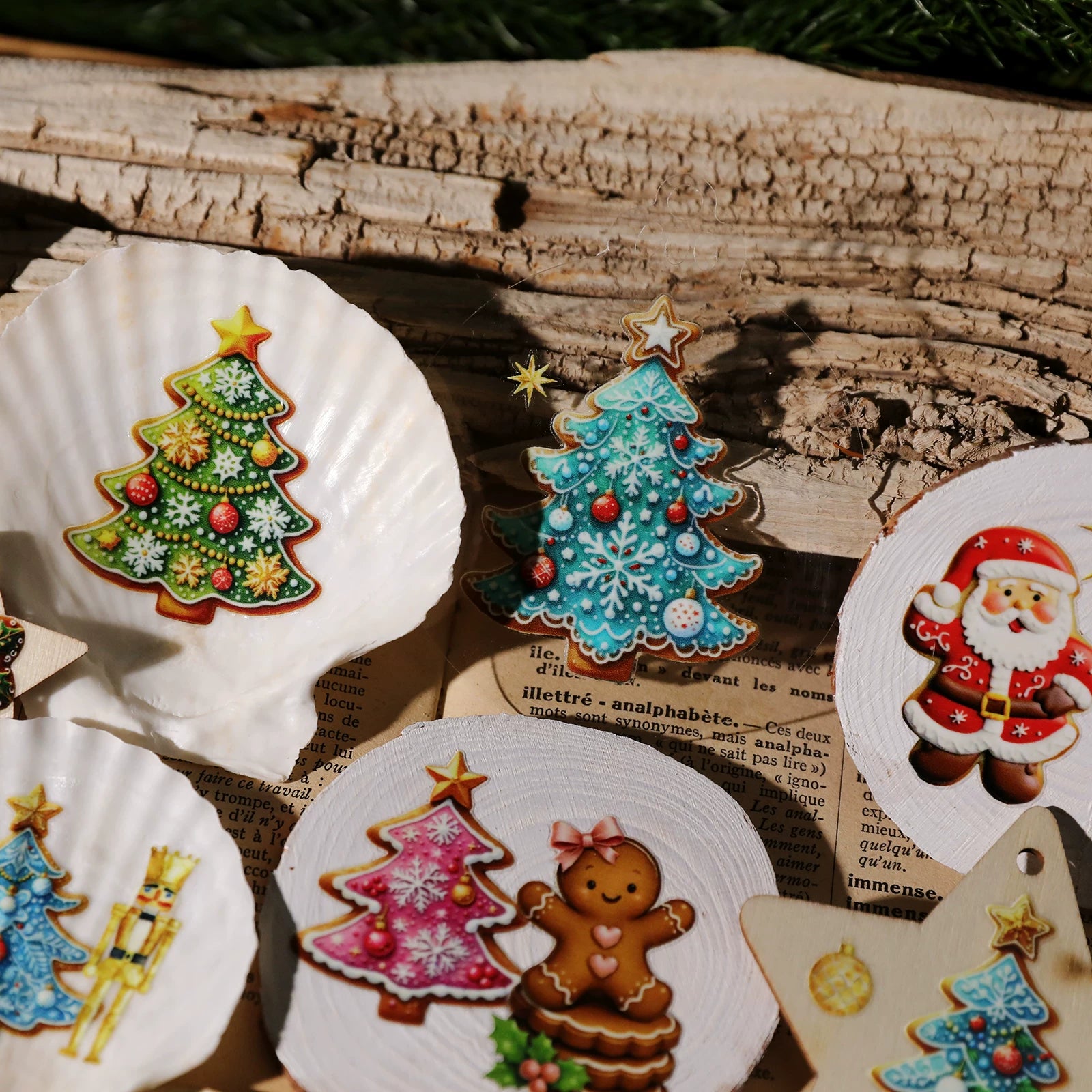 Christmas Gingerbread Man UV-DTF Rub-on Stickers
