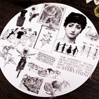 Black Retro Print Vellum Stickers