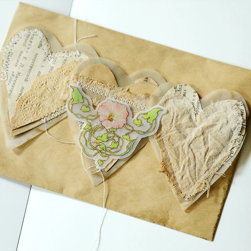 Vintage Watercolor Flowers Vellum Stickers