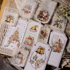 Golden Christmas Matte Rub-on Transfers 2 Small Sheets