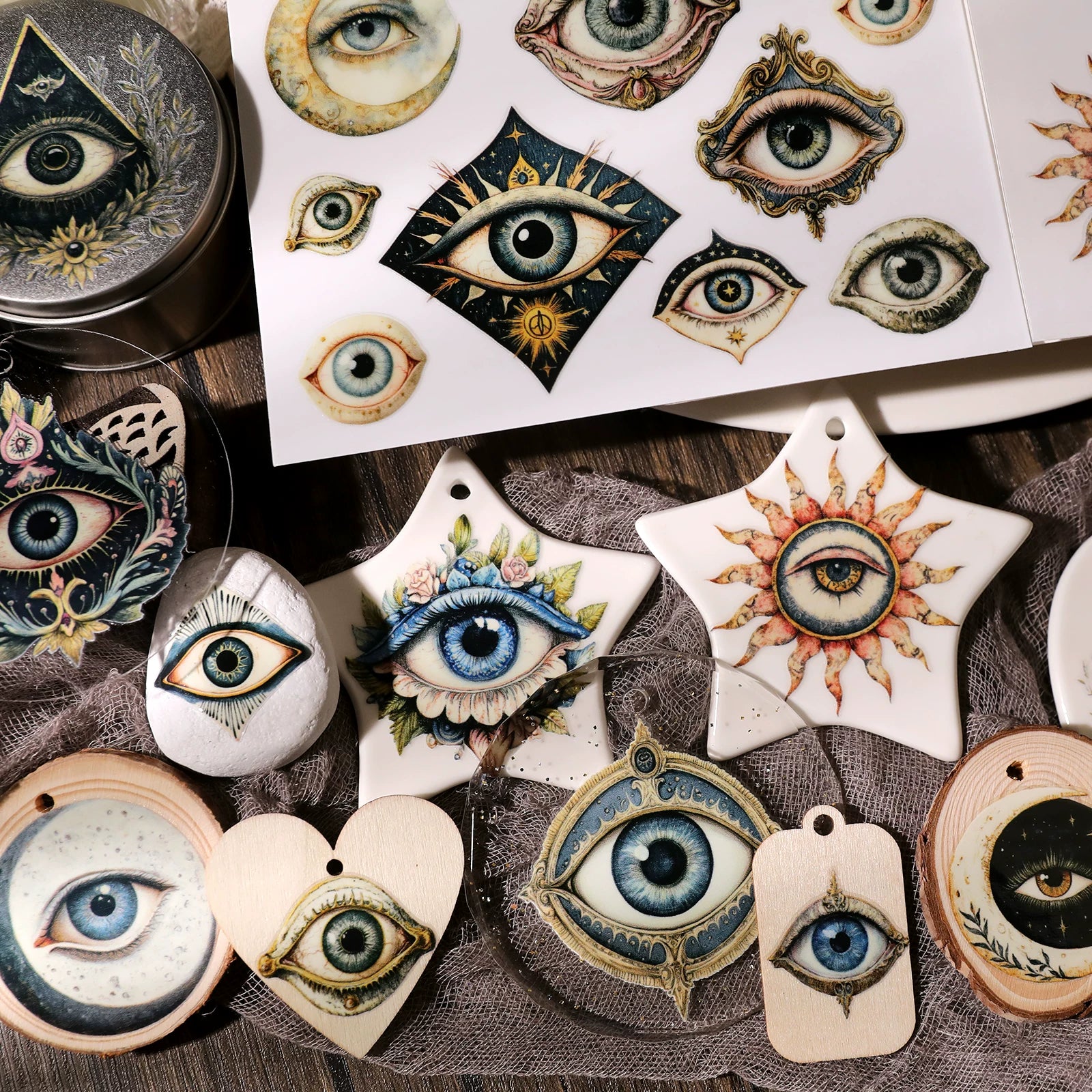Halloween Eyes UV-DTF Rub-on Stickers