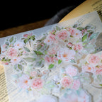 Pink Roses Vellum Stickers