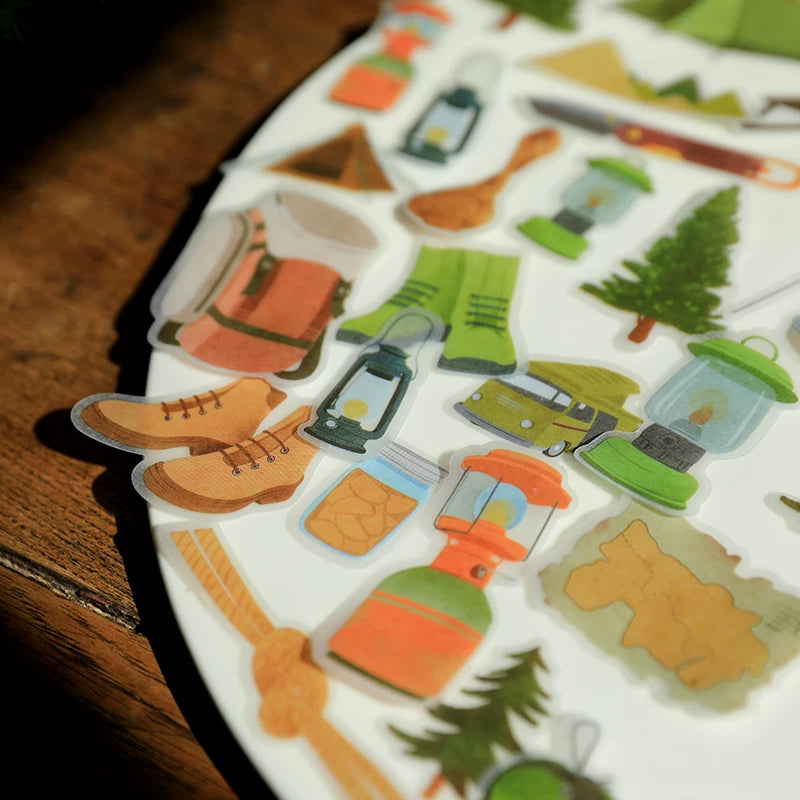 Camping Vellum Stickers