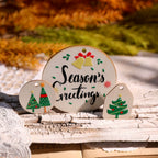 Christmas Leaf Quotes UV-DTF Rub-on Stickers