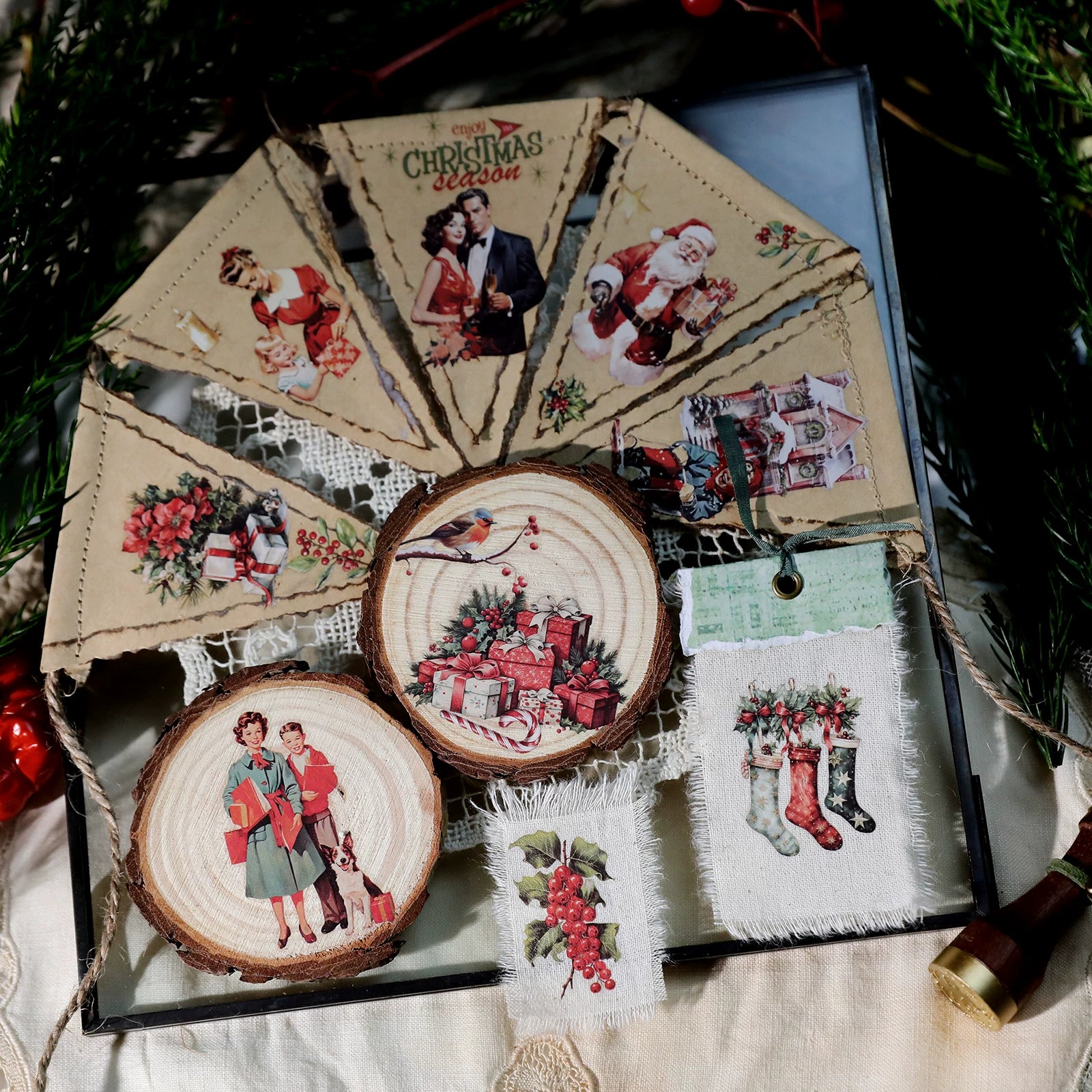 Christmas Family Matte Rub-on Transfers