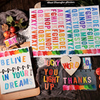 Color Alphabet UV-DTF Rub-on Stickers