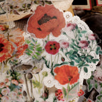 Larger Flowers Vellum Stickers