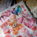 Pink Valentine's Day Vellum Stickers