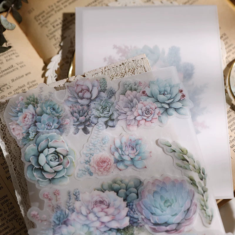 Succulent Vellum Stickers