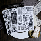 Numbers and Letters Matte Rub-on Transfers