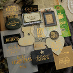 Gold Foil Christmas Rub-on Transfer Stickers