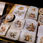 Golden Christmas Matte Rub-on Transfers 2 Small Sheets