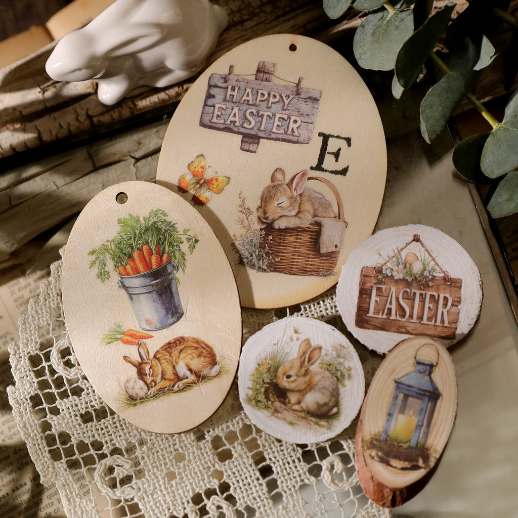 Easter Matte Rub-on Transfers - Blue