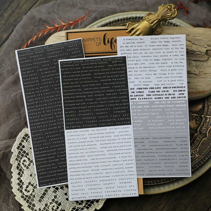 Words and Phrases Strips Self-adhesive Stickers