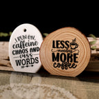 Coffee Phrases UV-DTF Rub-on Stickers