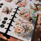 Flowers and Birds UV-DTF Rub-on Stickers
