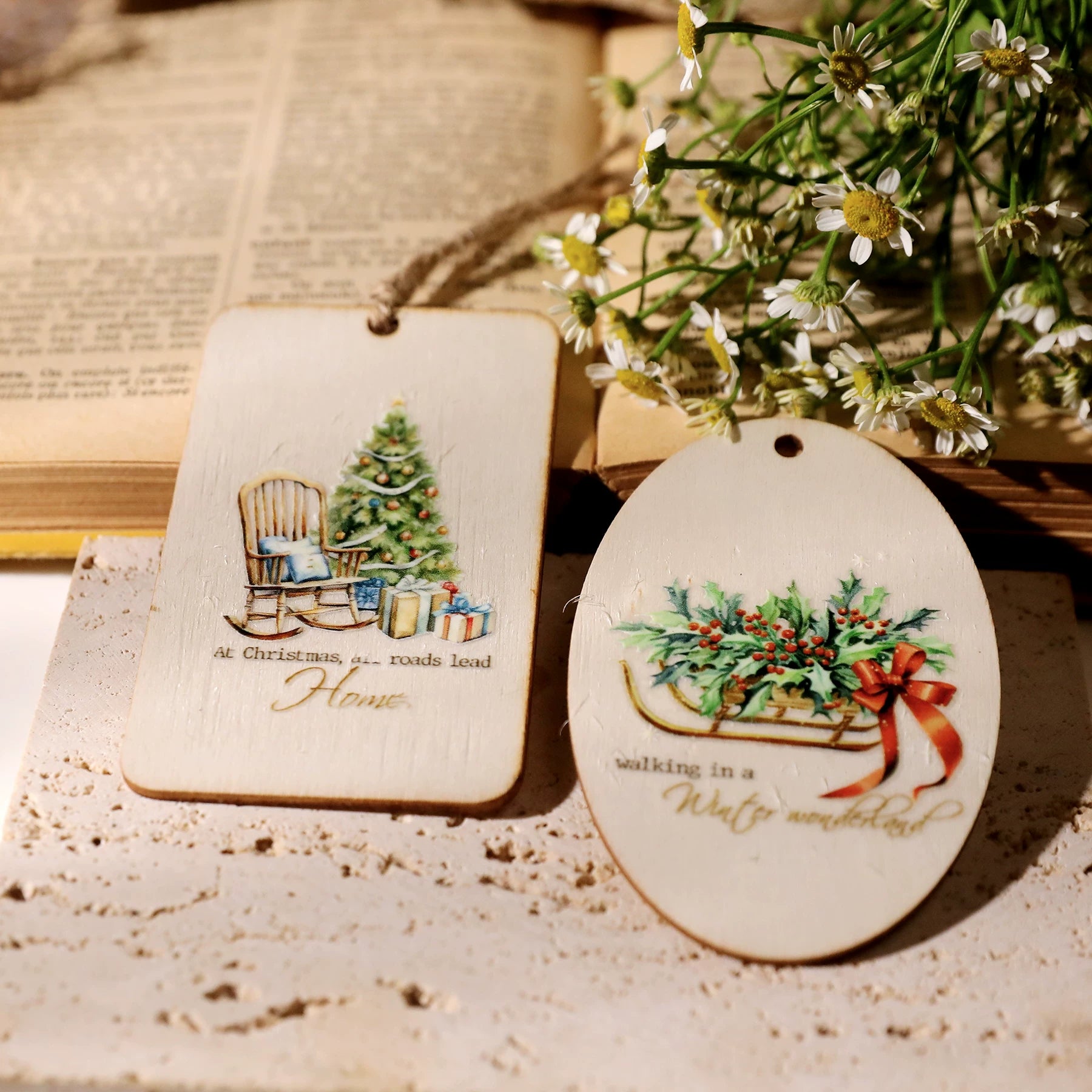 Christmas Sentence UV-DTF Rub-on Stickers