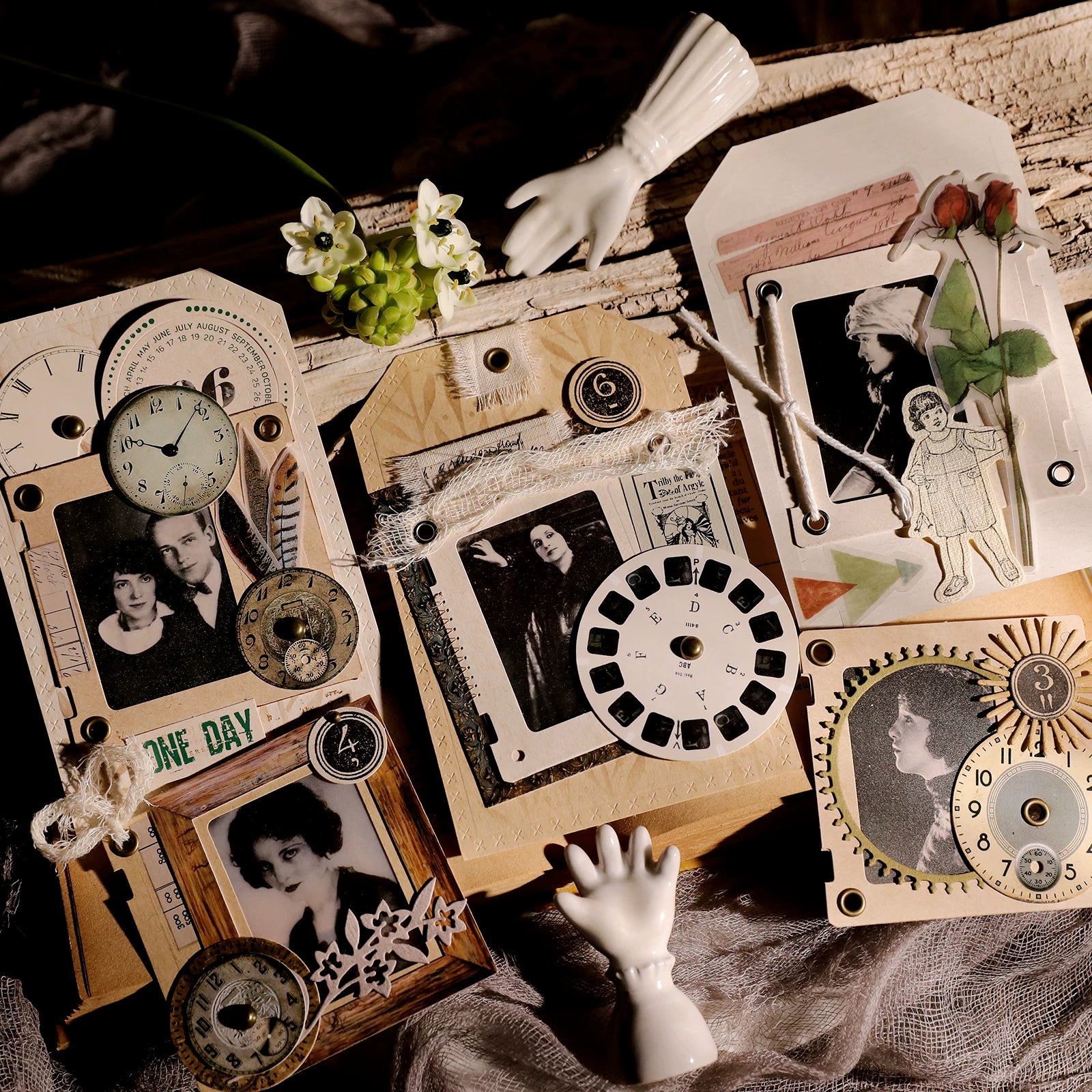 Retro Old Photos Vellum Stickers