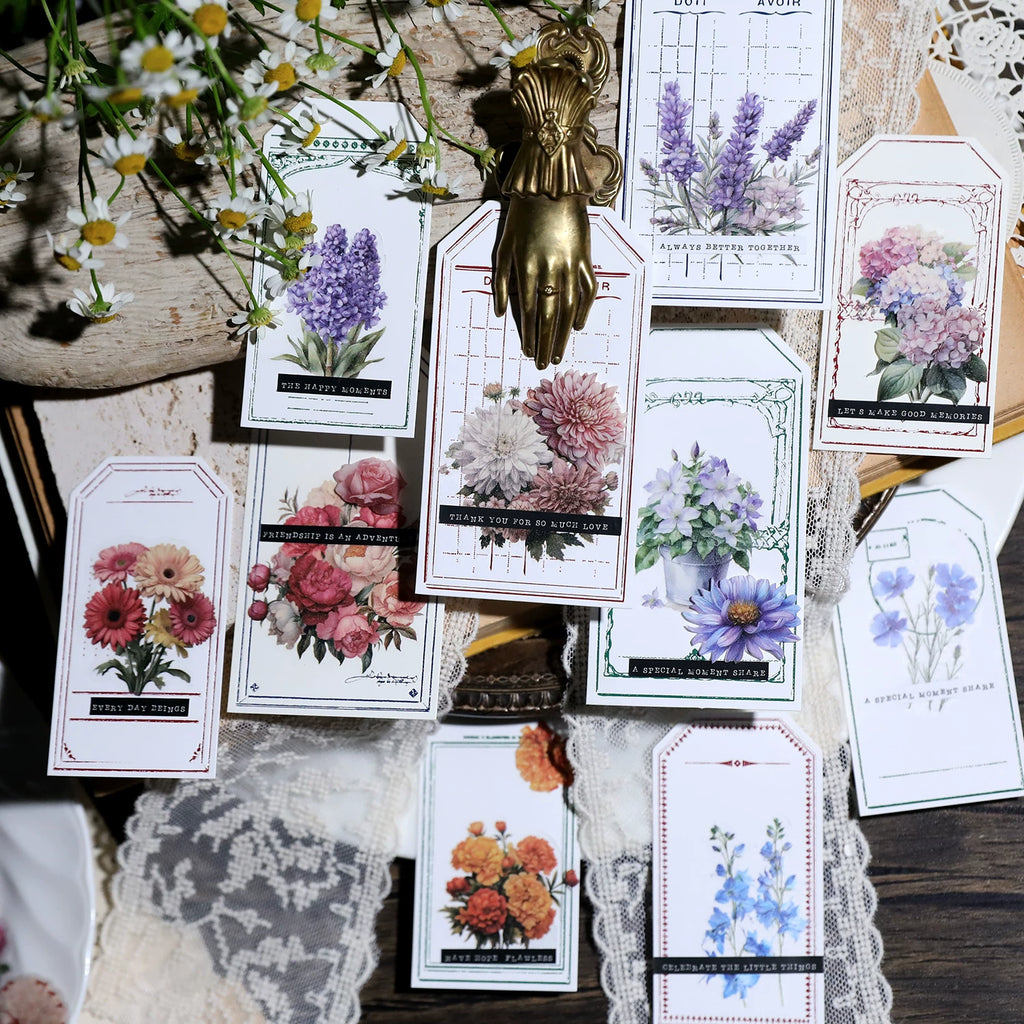 Blooming Flowers Vellum Stickers