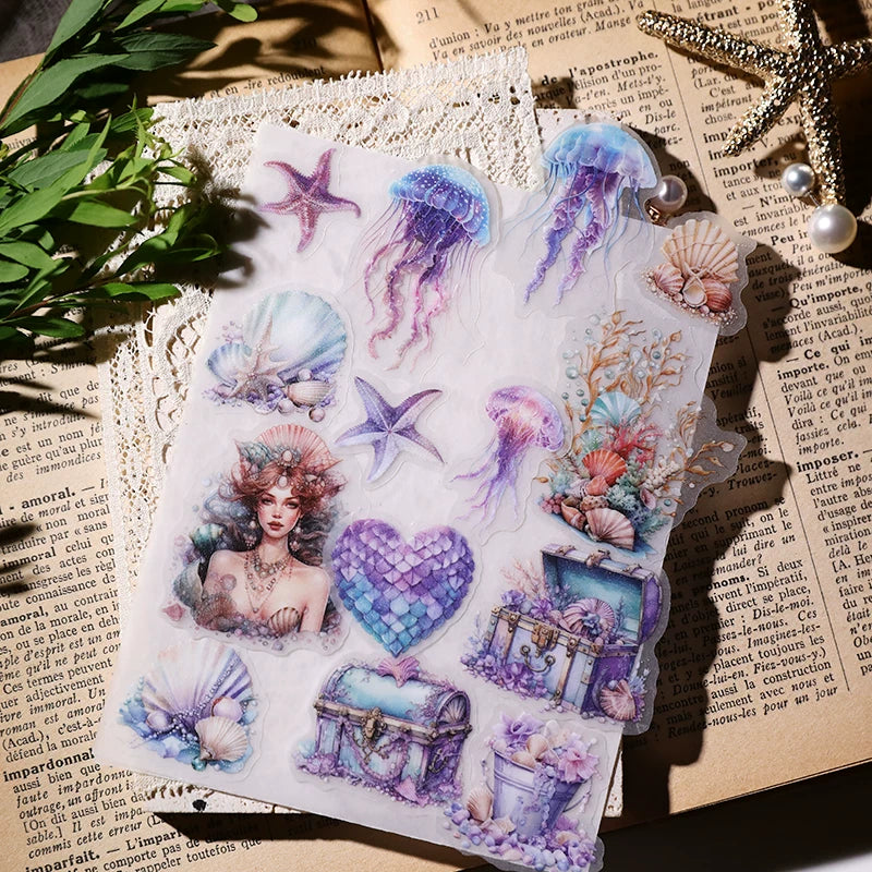 Mermaid Vellum Stickers