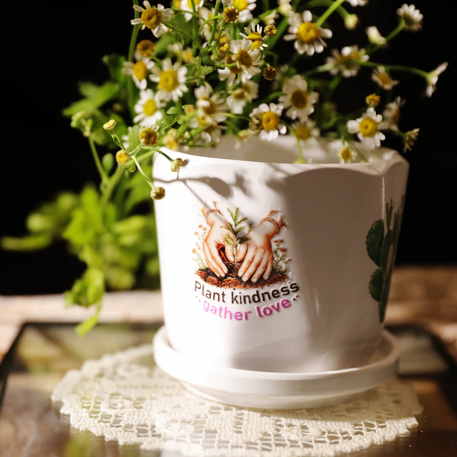 Flower Inspirational Phrases UV-DTF Rub-on Stickers