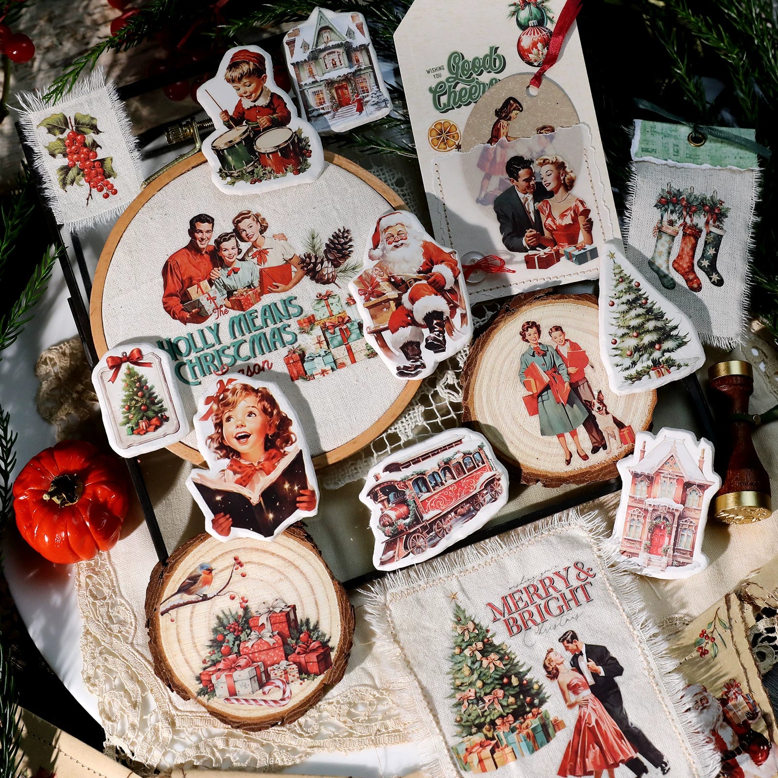 Christmas Family Matte Rub-on Transfers