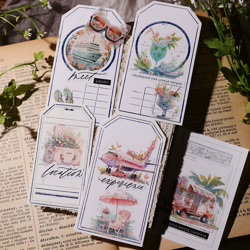 Summer Travel Vellum Stickers